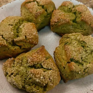 Seasonal Matcha Scones. Only available in March.