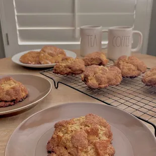 Freshly baked Apple Cinnabon Scones rolled in cinnamon and sugar!