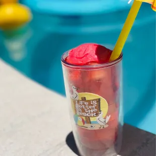 Blood Orange Eli Tea w Lemonade and Raspberry Sorbet