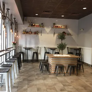 a view of the dining area