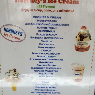 Flavors of heavenly ice cream