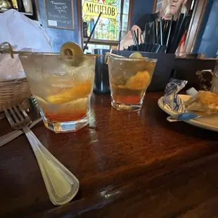 Old Fashioneds are an excellent choice here