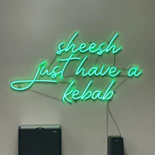 Cute neon kabob sign