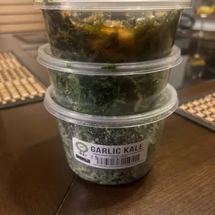 Garlic Kale. Parsley Salad. Seaweed Salad.