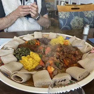 a plate of food on a table