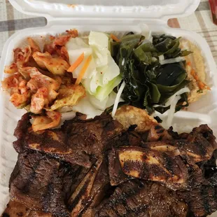 Kalbi/ Bbq chicken combo