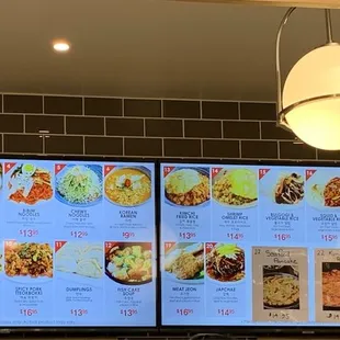Menu board