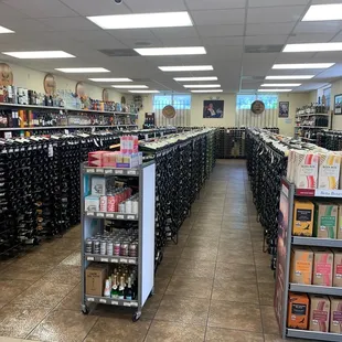 rows of wine bottles