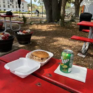 Chopped bbq sandwich