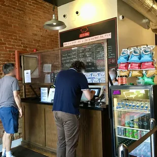 a man ordering food