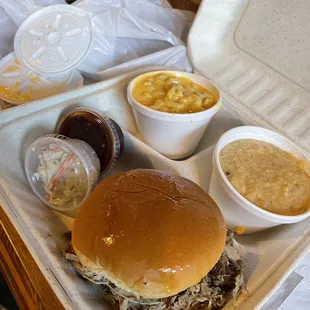 Pulled porked Pork Sandwich plate