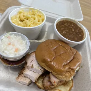 Smoked Turkey Sandwich with sides