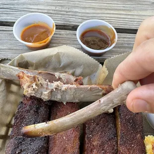 Ribs Jalapeno Cornbread Macaroni and Cheese