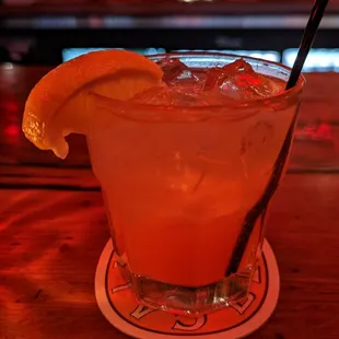 a glass of orange juice
