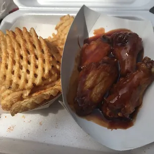 Wings n Waffle fries