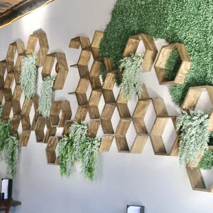 a wall of greenery