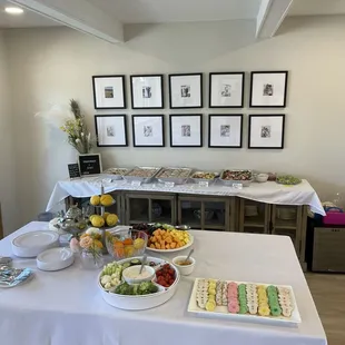 On back table: Juan's pasta salad, custom sandwiches, and green salad full of berries received rave reviews.