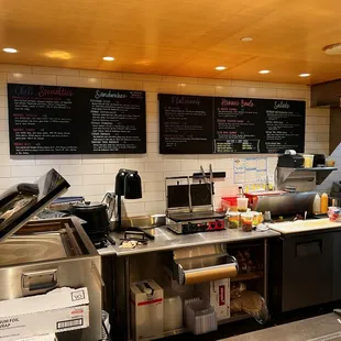 the counter area