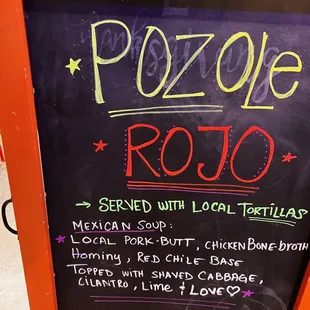 pozole roto menu