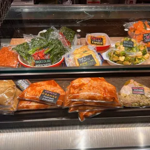 a variety of food items