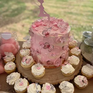 Fairy theme cake and cupcake