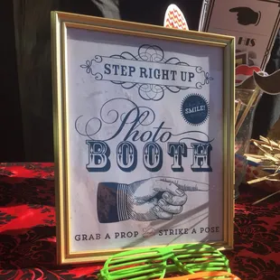 Great Photo booth to make your guest have fun!!!
