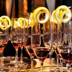 Elite Catering Las Vegas  - Prepping for the bride's toast! Wedding Season.