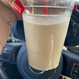 Banana maple pancake latte