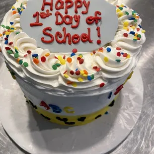 First day of school cake! So fun!