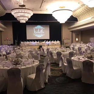 Quinceañera set up at the Palm  Resort.