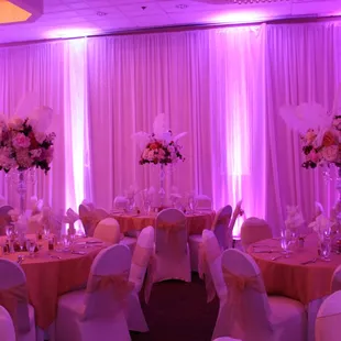 Elegant up lighting available.