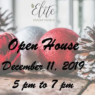 Join us on Dec. 11th for an Open House!
