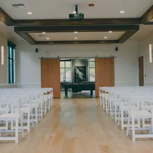 Ceremony can be indoors or outside in our courtyard.