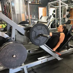 This machine makes me feel strong!!  And, it's a great workout for my backside!