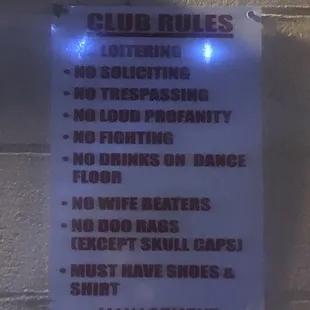 Elite Lounge&apos;s Rules