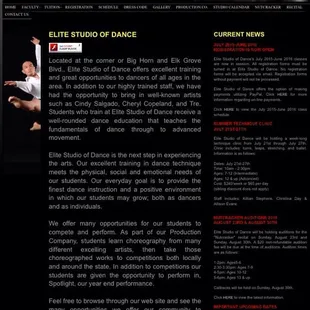 Go to the website, elitestudioofdance.biz for more information