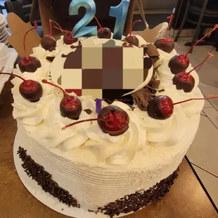 This is their Black Forest cake. It was AMAZING!!!
