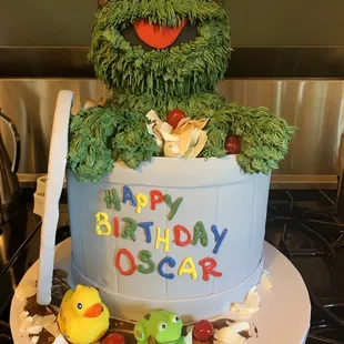 Birthday cake for son, beautiful job! Recreated from photo found online.