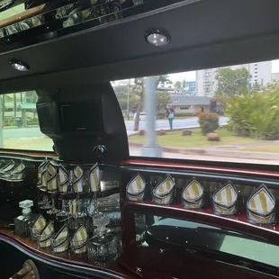 Inside limo