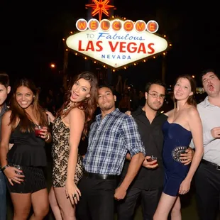 Visiting the Las Vegas sign. Got great pics from the photographer there!