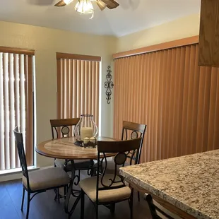 Vertical blinds to complete this kitchen.
