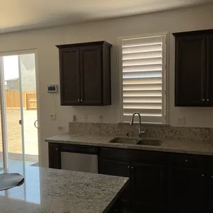 Kitchen Shutters, water resistant, resin shutters. Call today for free consult! 559-326-3727
