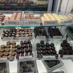 a variety of chocolates