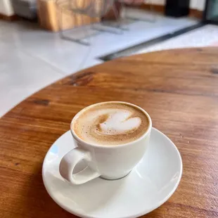 espresso macchiato with oatmilk