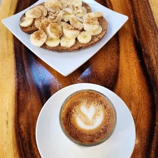 Almond Toast and Cortado