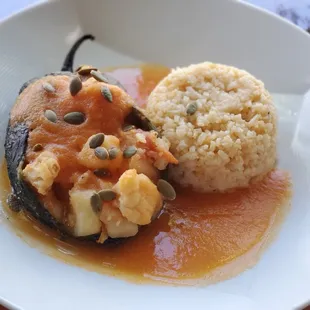 Vegan Stuffed Poblano