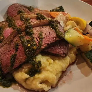 Chefs special of the day. Panache with chimmichuri, mashed potatoes and seasonal veggies. This dish was amazing!!!!