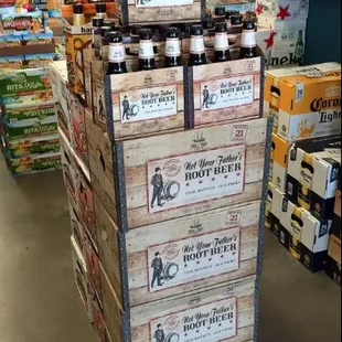 a display of bottles of elixir