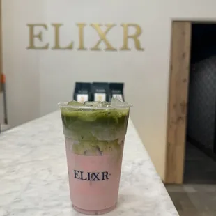 Strawberry Matcha Latte