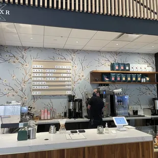 a man standing at the counter